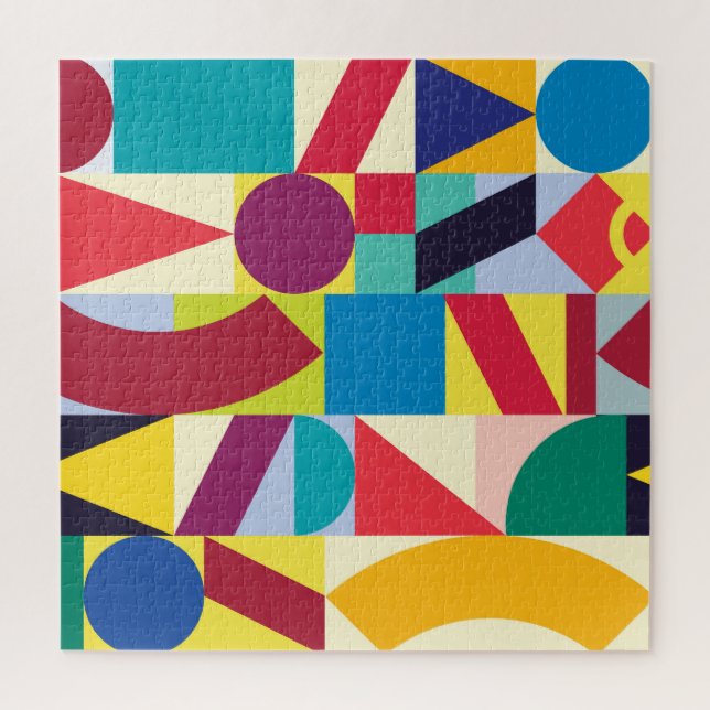 Geometrisches Abstrakt: Vintages Nahtloses Muster. Puzzle (Vertikal)