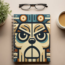 Geometrisches Abstrakte Dog-Face-Notebook Notizblock