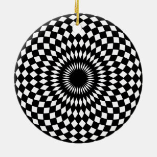 Geometrisches Abstraktes 3D-Muster Keramik Ornament