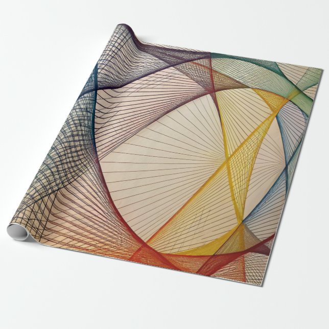 Geometrisches Abstraktes Abwickelpapier Geschenkpapier (Ungerollt)