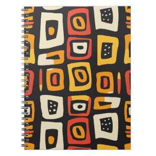 Geometrisches Abstraktes afrikanisches Muster Notizblock