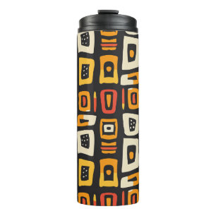 Geometrisches Abstraktes afrikanisches Muster Thermosbecher