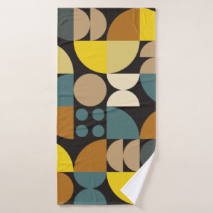 Geometrisches abstraktes Artwork-Poster mit farben Badehandtuch