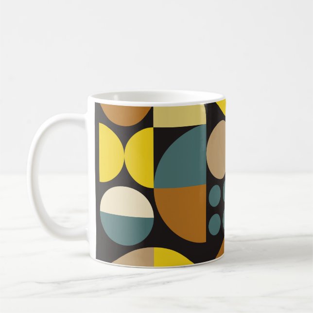 Geometrisches abstraktes Artwork-Poster mit farben Kaffeetasse (Links)