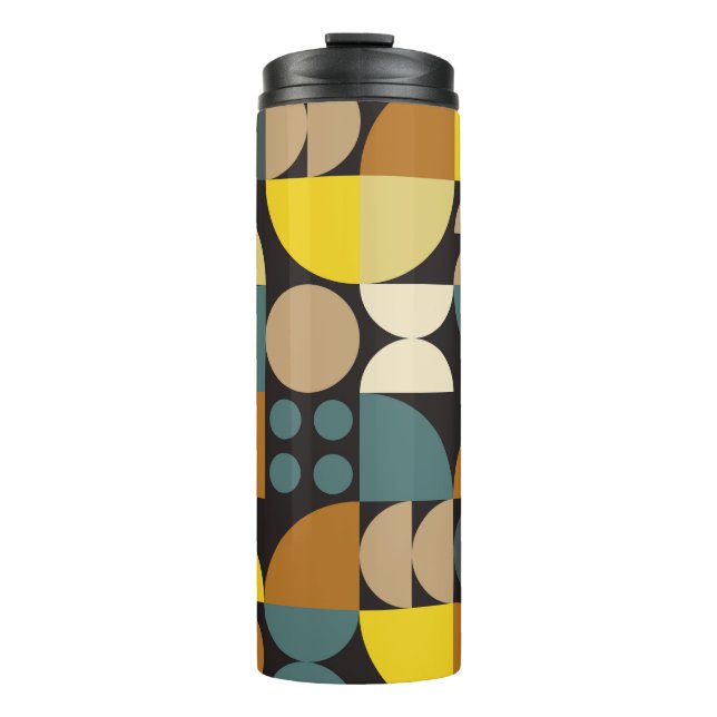 Geometrisches abstraktes Artwork-Poster mit farben Thermosbecher (Vorderseite)