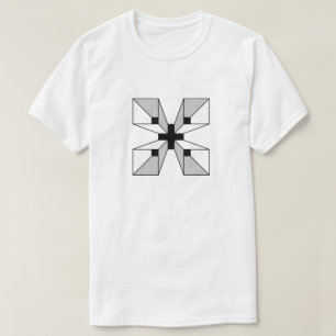 Geometrisches abstraktes Buchstabe X Monogramm T-Shirt