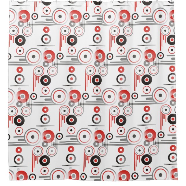 Geometrisches abstraktes Design + Ihre Ideen Duschvorhang (Vorderseite)