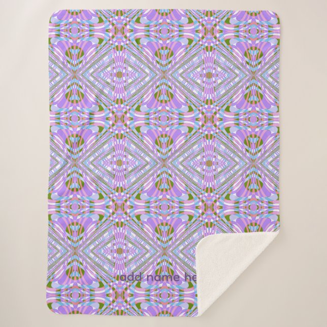 Geometrisches abstraktes Diamantmuster Sherpadecke (Vorderseite)