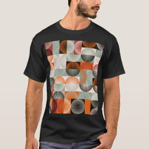 Geometrisches, abstraktes, farbenfrohes Muster aus T-Shirt
