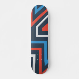 Geometrisches Abstraktes Graffiti-Muster Skateboard