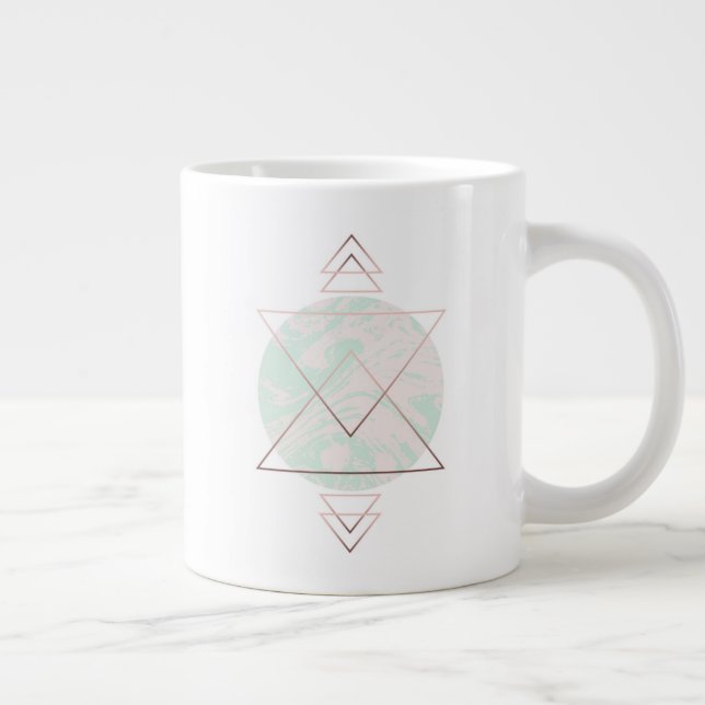 Geometrisches Abstraktes Kunstdesign Jumbo-Tasse (Rechts)