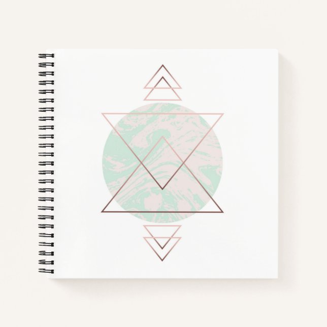 Geometrisches Abstraktes Kunstdesign Notizbuch (Vorderseite)