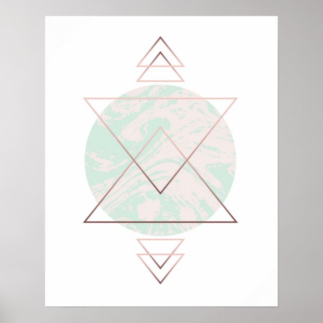 Geometrisches Abstraktes Kunstdesign Poster (Vorne)