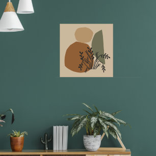 Geometrisches, abstraktes modernes pastellfarbenes poster