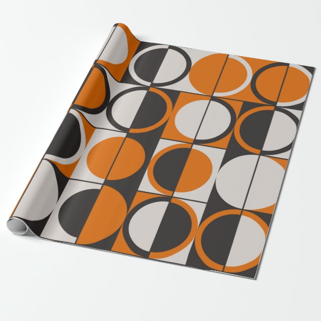 geometrisches abstraktes Muster aus der Mitte des  Geschenkpapier (Ungerollt)