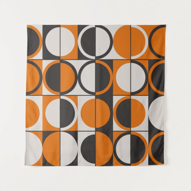 geometrisches abstraktes Muster aus der Mitte des  Wandteppich (Vorderseite)