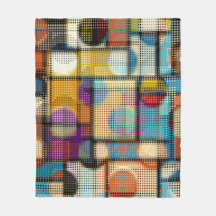 Geometrisches abstraktes Muster in Low-Poly-Pixela Fleecedecke