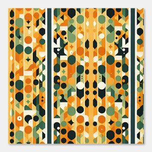 Geometrisches Abstraktes Muster in warmen Tönen Tapete