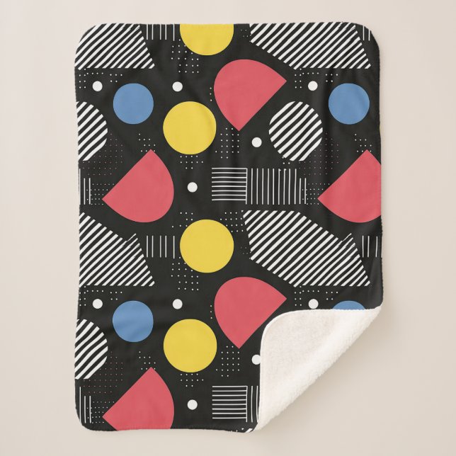 Geometrisches Abstraktes Muster Sherpadecke (Vorderseite)