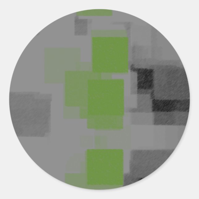 Geometrisches Abstraktes "Nachtsichtgerät" Runder Aufkleber (Vorderseite)