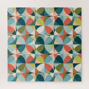 Geometrisches, Abstraktes Nahtloses Design Mitte d Puzzle