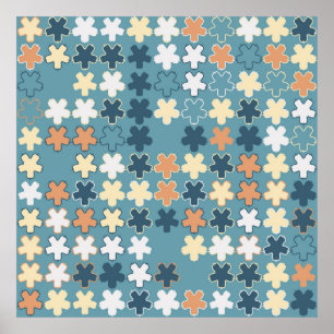 Geometrisches abstraktes nahtloses Muster der farb Poster