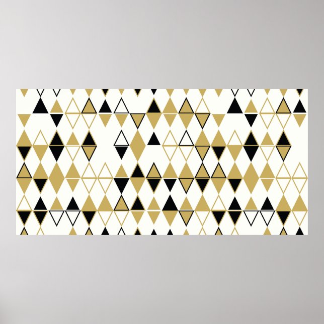 Geometrisches abstraktes nahtloses Muster der farb Poster (Vorne)