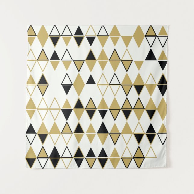 Geometrisches abstraktes nahtloses Muster der farb Wandteppich (Vorderseite)
