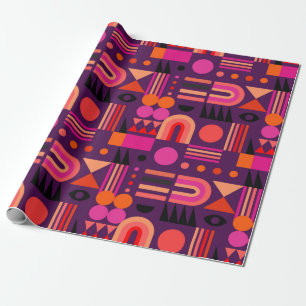 Geometrisches abstraktes nahtloses Muster mit Form Geschenkpapier