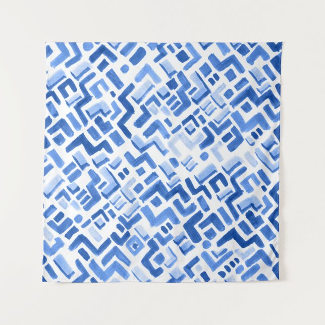 Geometrisches Abstraktes Nahtloses Muster Wandteppich (Vorderseite)