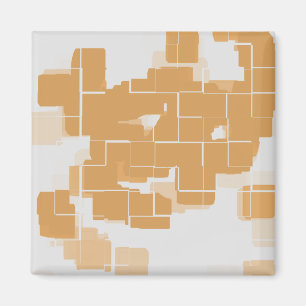 Geometrisches Abstraktes "Pumpkin Pie" Magnet