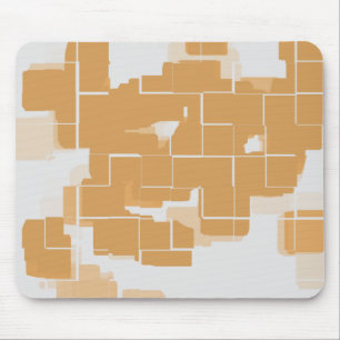 Geometrisches Abstraktes "Pumpkin Pie" Mousepad