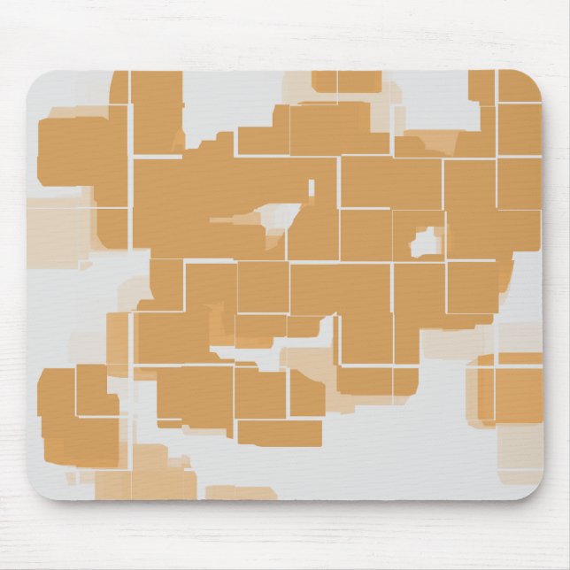 Geometrisches Abstraktes "Pumpkin Pie" Mousepad (Vorne)