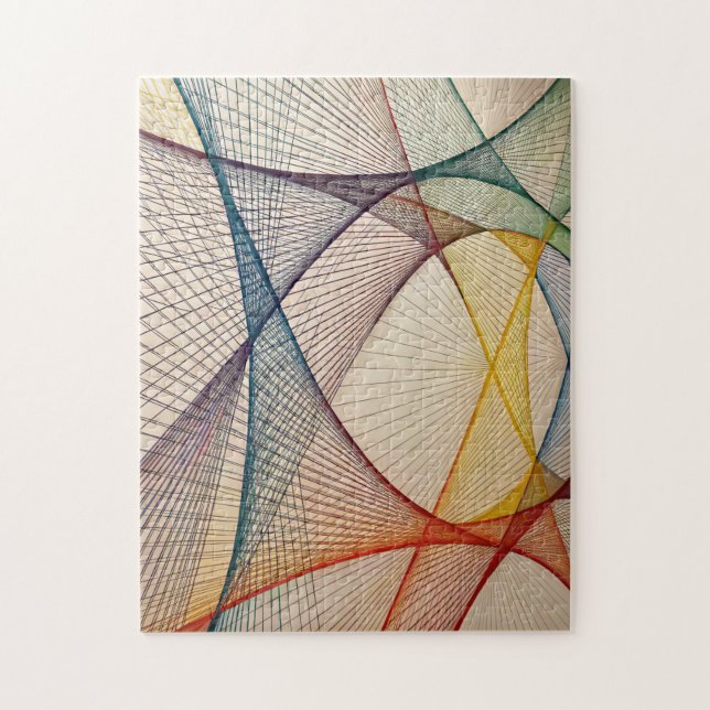 Geometrisches Abstraktes Puzzle - Farbvoller Spaß (Vertikal)