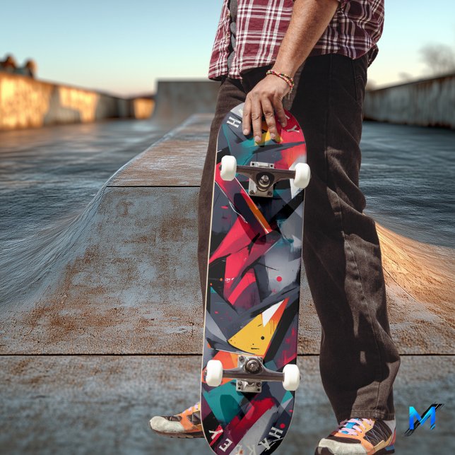 Geometrisches Abstraktes Skateboard - Bold Modern  (Von Creator hochgeladen)