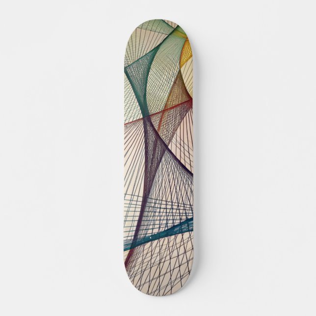 Geometrisches Abstraktes Skateboard Deck (Vorne)