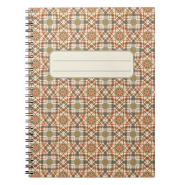 Geometrisches achteckiges Muster mit warmen Farben Notizblock