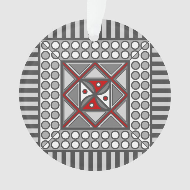 Geometrisches Acrylschmuck Ornament (Vorderseite)