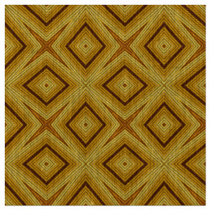 Geometrisches afrikanisches Muster braun und Senf Stoff