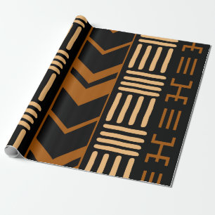 Geometrisches afrikanisches Schmutztuch-Geschenk Geschenkpapier