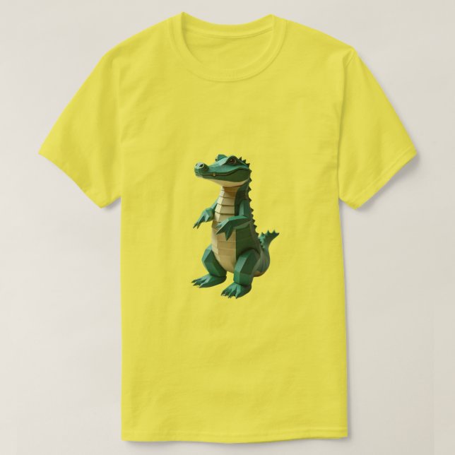 Geometrisches Alligator T-Shirt (Design vorne)