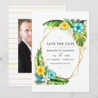 Geometrisches Aloha Tropical Summer Wedding Foto