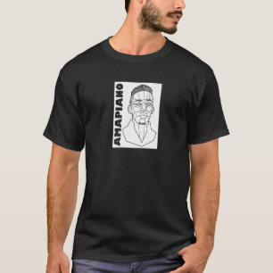 Geometrisches Amapiano Man Portrait T-Shirt