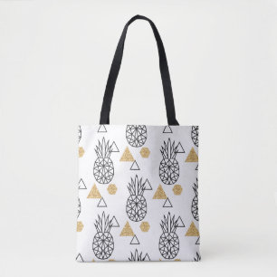 Geometrisches Ananas Gold Dots Muster.