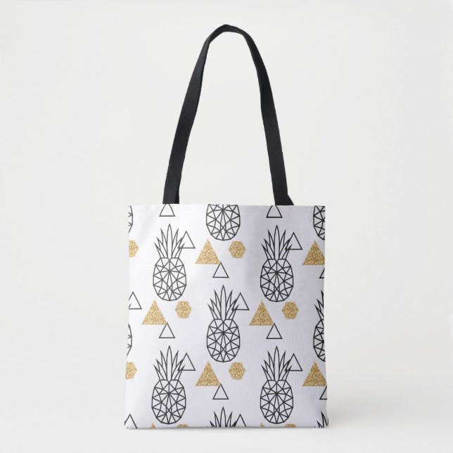 Geometrisches Ananas Gold Dots Muster. (Vorderseite)