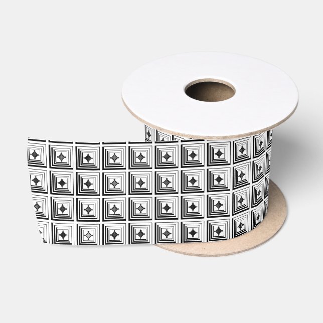Geometrisches Anhänger-Muster Satinband (Spule)