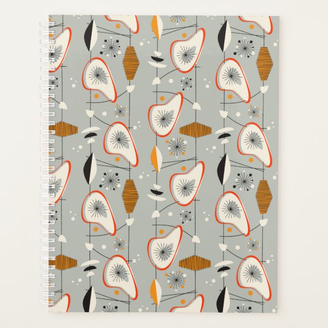 Geometrisches Aquamarin-blaues Muster Planer (Vorderseite)