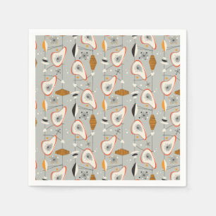 Geometrisches Aquamarin-blaues Muster Serviette