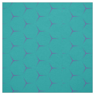 Geometrisches aquamarines Bienenwabengewebe Stoff