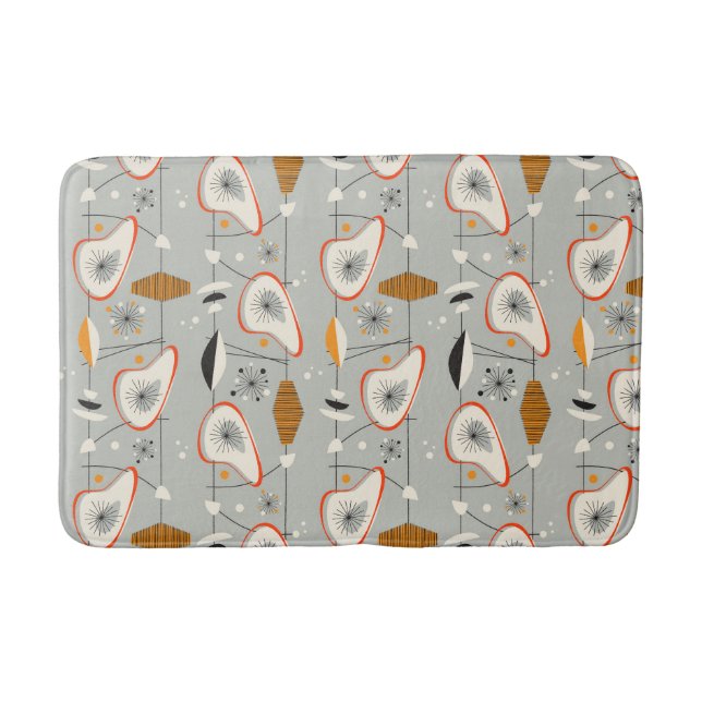 Geometrisches aquamarines u. blaues Muster Badematte (Vorderseite)